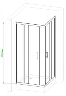 Душевой уголок Royal Bath HPD 90x90см чёрный RB90HPD-C-BL